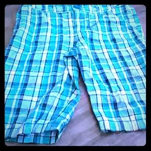 Blue flannel shorts